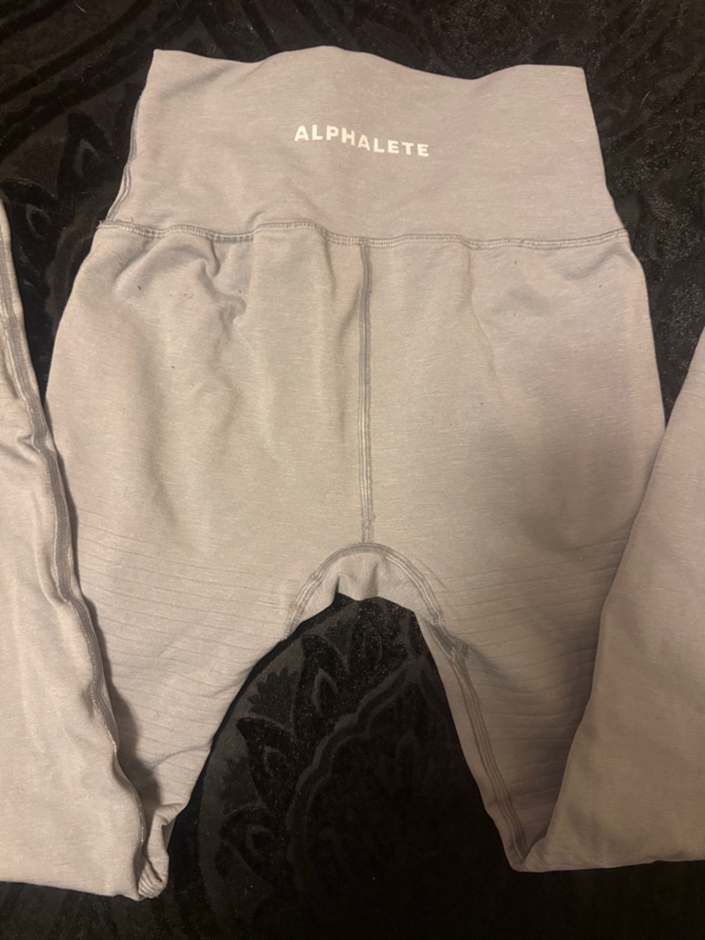 Alphalete High-Waist Leggings - Light Gray